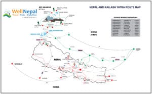 Mt Kailash Yatra Map